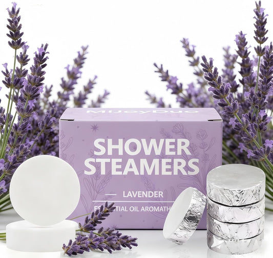 Lavender Individually Wrapped Shower Steamers, 5 Pack Aromatherapy Tablets