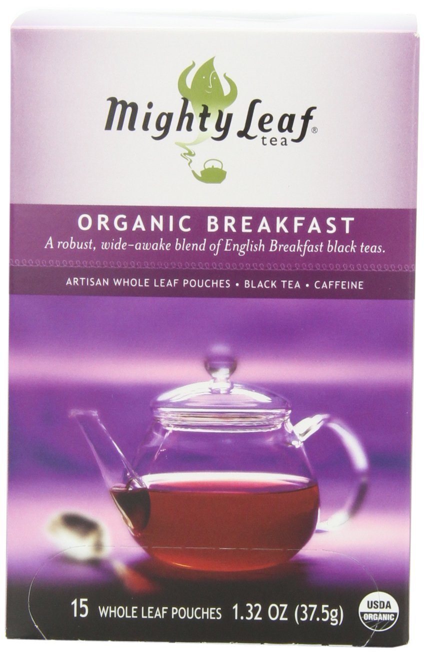 Mighty Leaf Breakfast Black Tea - Premium Caffeinated Black Tea 45 Pouches