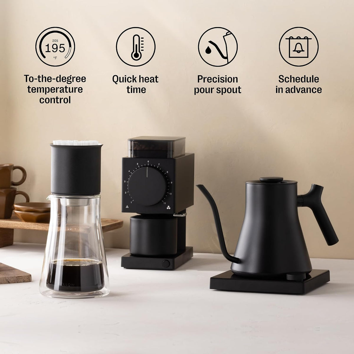 Fellow Stagg EKG Pro Gooseneck Electric Kettle, Brew Timer, 0.9 Liter