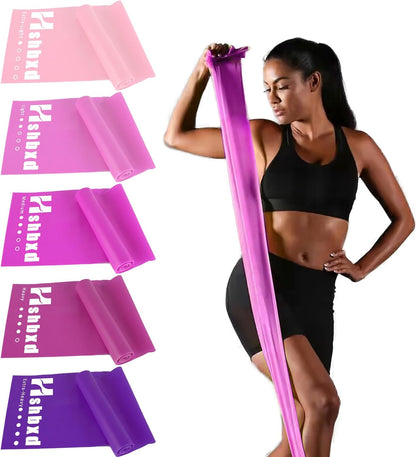 Resistance Bands for Physical Therapy, Bands for Working Out, Latex Free Elastic and Exercise Bands Set for Stretching, Suitable for Rehab, Yoga, Pilates, Gym, Home Exercise