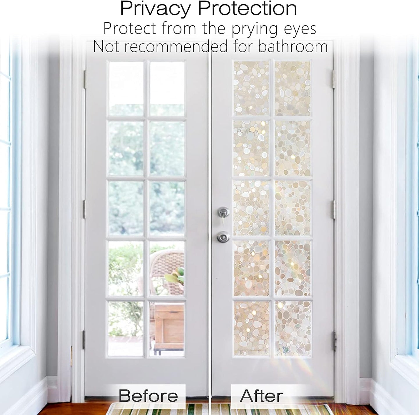 rabbitgoo Blackout Window Film Room Darkening Light Blocking 17.5" x 78.7" | Removable Static Cling without Glue, Tint & Privacy Film for Window Inside, Day & Night Sleep for Home Garage Bedroom House