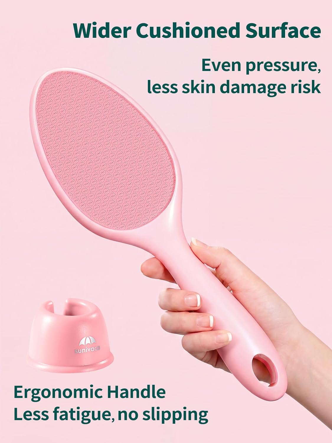 Glass Foot File Callus Remover for Feet, Heel Scraper, Pumice Stone, Diabetic Feet Scrubber Dead Skin Remover for Feet Professional Pedicure Tools | Diabetic Foot Scrubber | Nano-Glass | Safe, Effective Yet Gentle | Seamless ,Hygienic, Durable