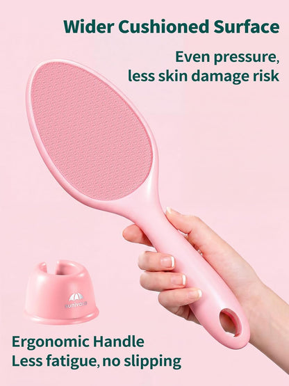 Glass Foot File Callus Remover for Feet, Heel Scraper, Pumice Stone, Diabetic Feet Scrubber Dead Skin Remover for Feet Professional Pedicure Tools | Diabetic Foot Scrubber | Nano-Glass | Safe, Effective Yet Gentle | Seamless ,Hygienic, Durable