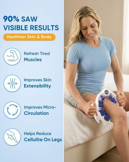ONUEMP Cellulite Massager Roller, Cellulite Remover Muscle Roller, Fascia Massage Tool for Thigh, Leg, Waist - Anti-Celulitis, Lymphatic Drainage, Body Sculpting, Deep Tissue Pain Relief