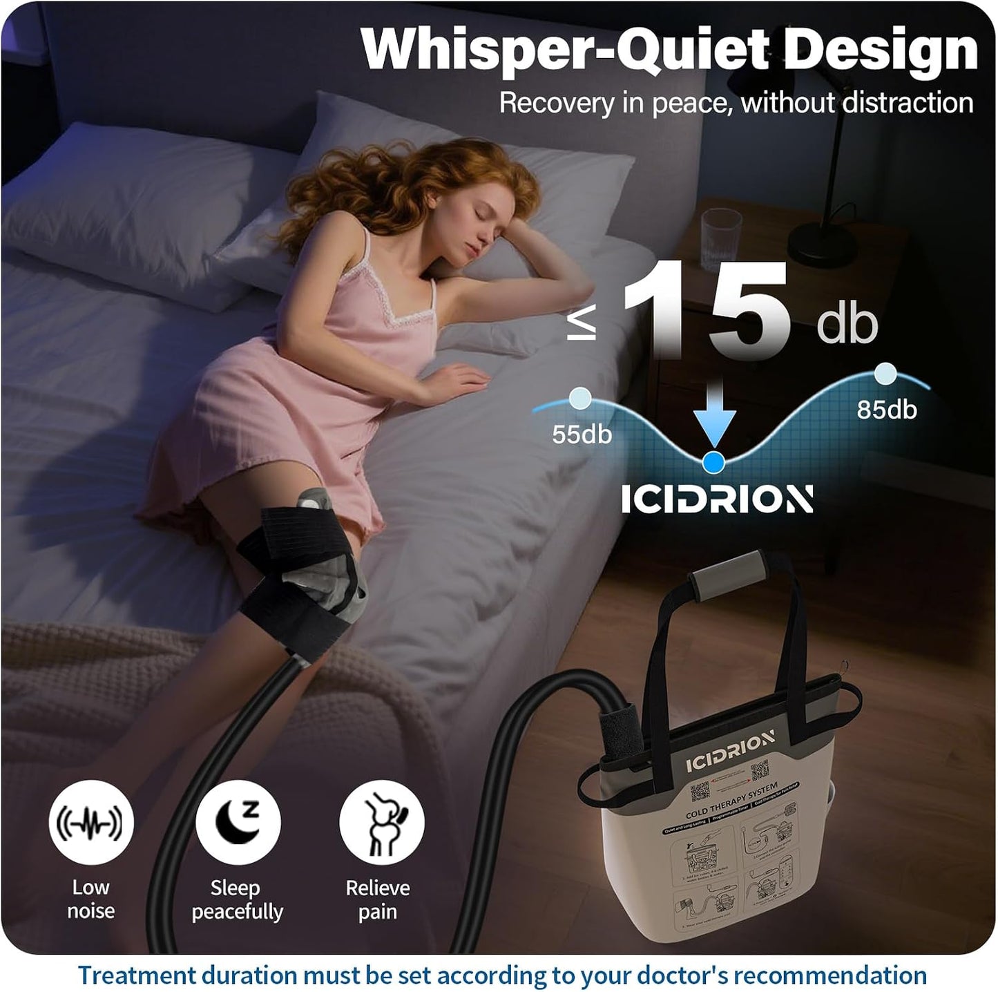 Cold Therapy Machine, Programmable Ice Machine for Shoulder After Surgery, Portable Shoulder Replacement Recovery System, Cryotherapy Pain Relief with Pad