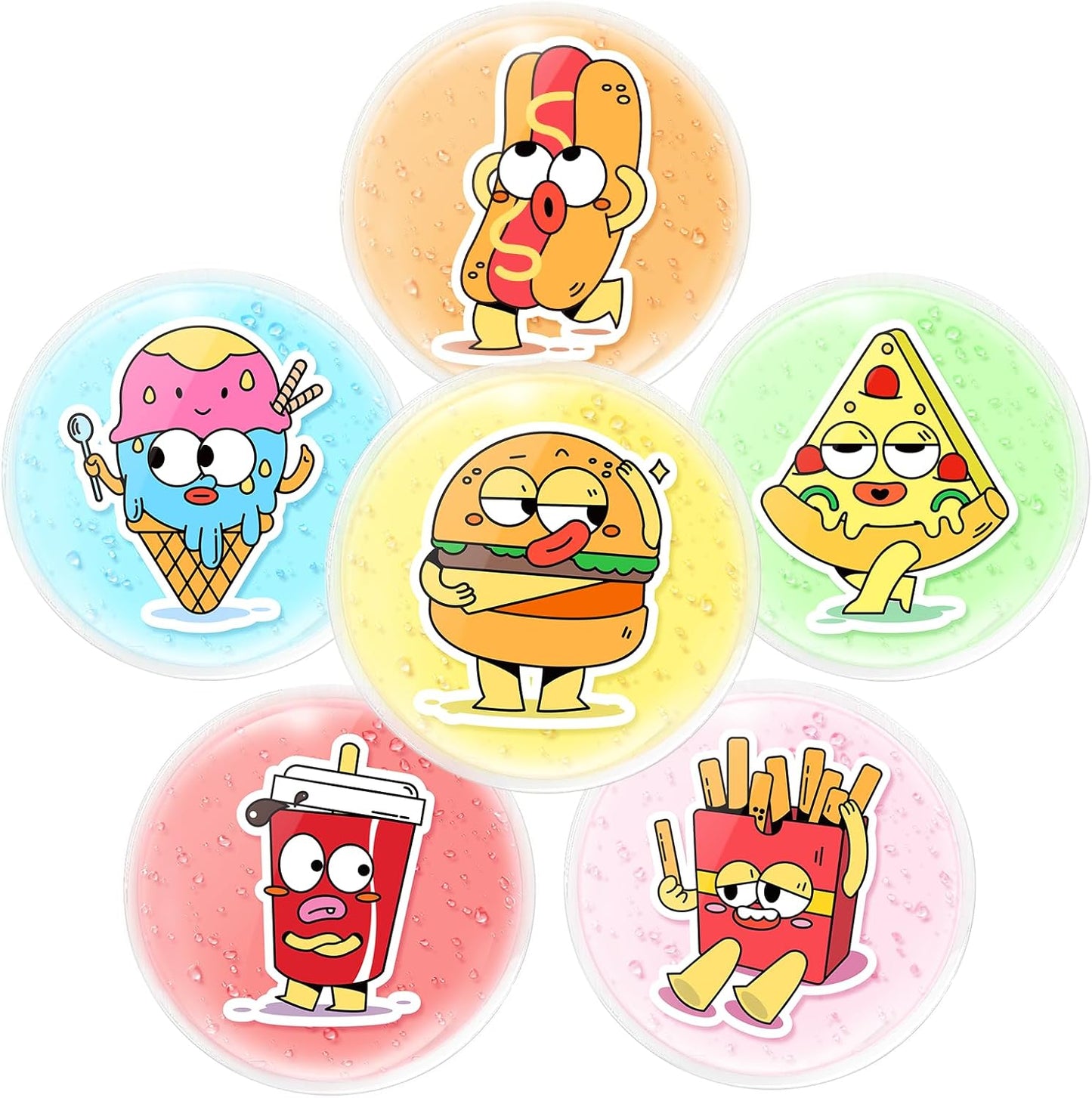 Small Ice Packs, 6 Pcs, Reusable Mini Gel Cold Packs for Injuries, Hot Cold Compress for Kid's Boo Boos, Headaches, Wisdom Teeth, Breastfeeding, Pain Relief, Fever, Mosquito Bite, First Aid 3" X 4.5"