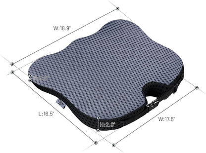 Wedge Car Seat Cushion for Better Visibility & Sciatica Pain Relief - High Density Memory Foam, Non-Slip Ergonomic Car Seat Cushion for Driving, Universal Fit for Car, SUV,Truck & Tractor