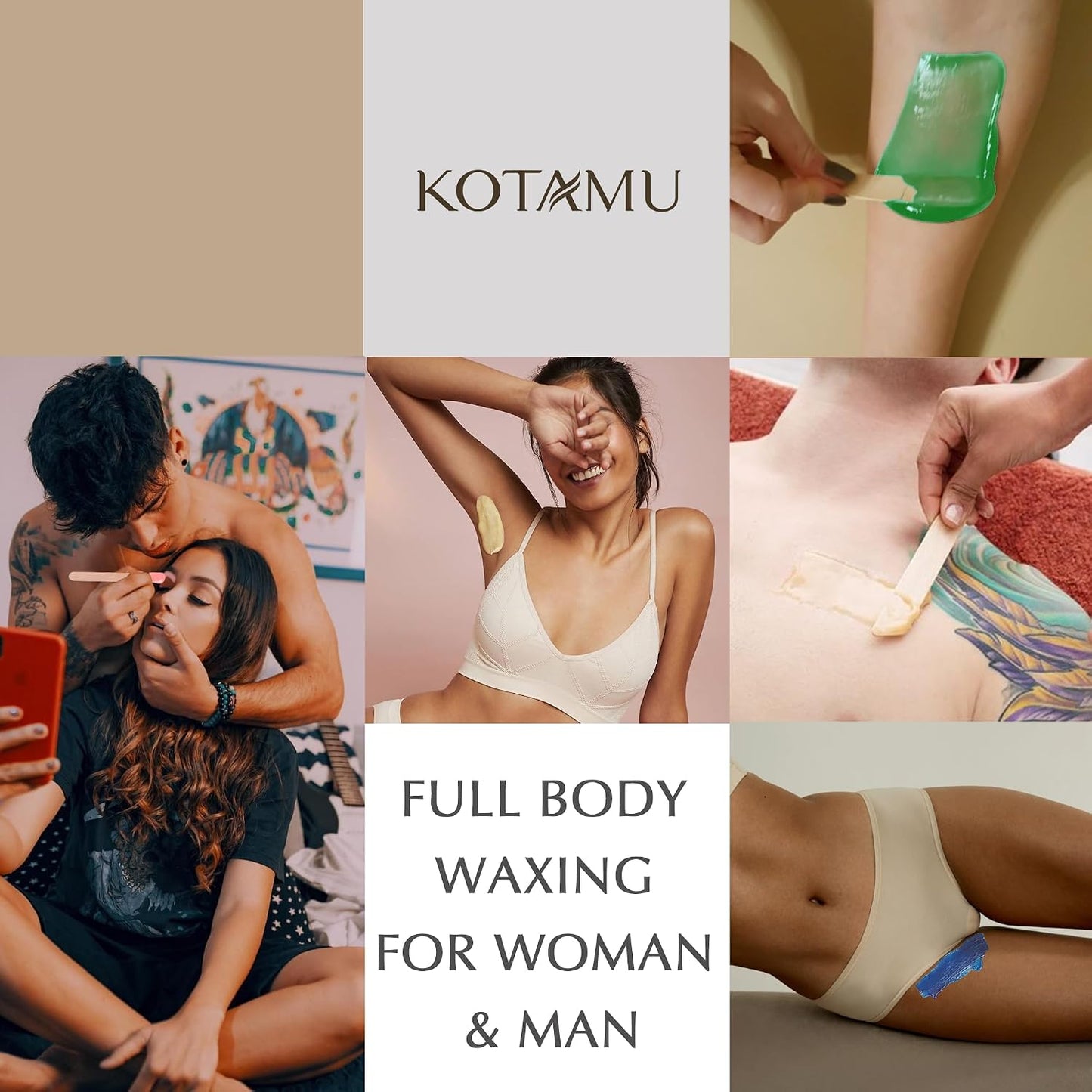 KOTAMU Waxing Kit for Women & Men, Pink Digital Wax Pot Warmer Hair Removal | Home Hard Wax Kit, Wax Machine, Face, Eyebrow, Bikini, Brazilian, Body, Sensitive Skin, 25 Accessories, Beginner-Friendly