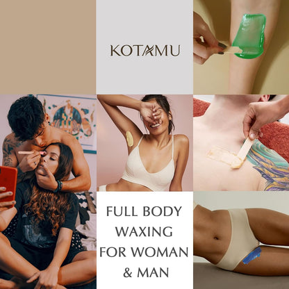 KOTAMU Waxing Kit for Women & Men, Pink Digital Wax Pot Warmer Hair Removal | Home Hard Wax Kit, Wax Machine, Face, Eyebrow, Bikini, Brazilian, Body, Sensitive Skin, 25 Accessories, Beginner-Friendly
