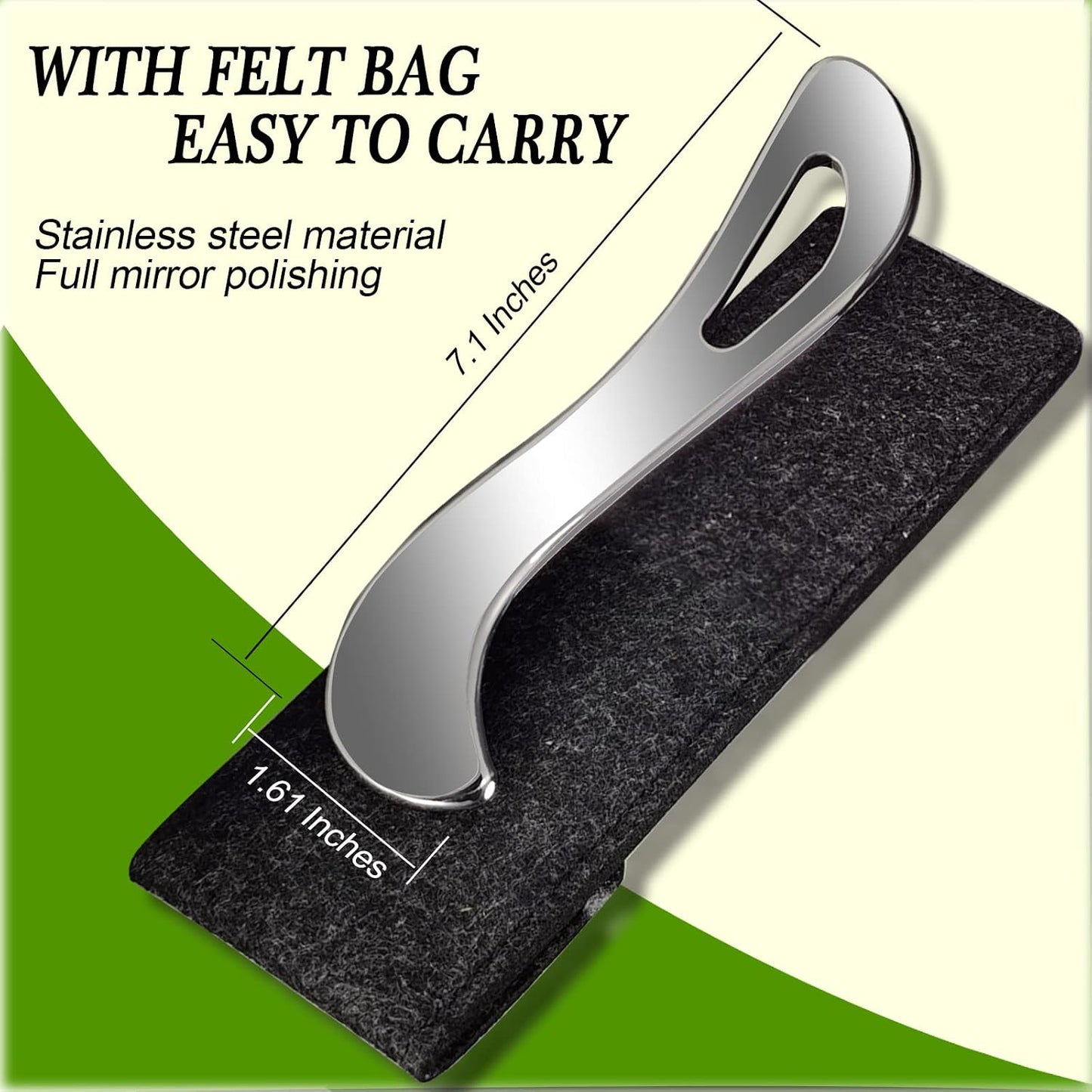 BYYDDIY-Non-Magnetic 304 Stainless Steel Gua Sha Muscle Scraper Tool for Scar Tissue,Muscle Scraping Tool for Massage Scraper,IASTM Tools for Physical Therapy, Soft Tissue Massage
