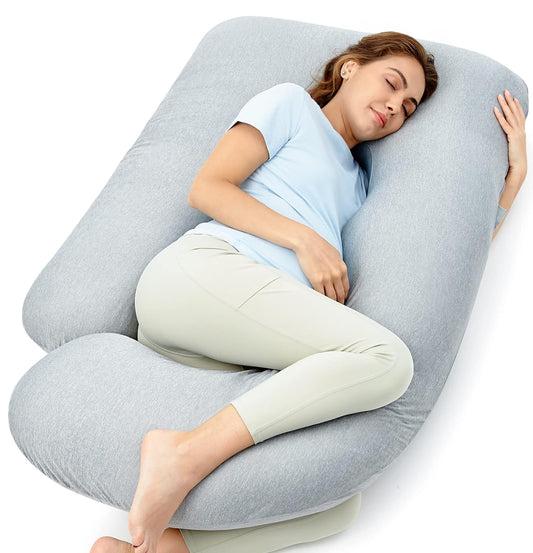 Momcozy Cooling Pregnancy Pillow - U Shaped Full Body Maternity Pillow
