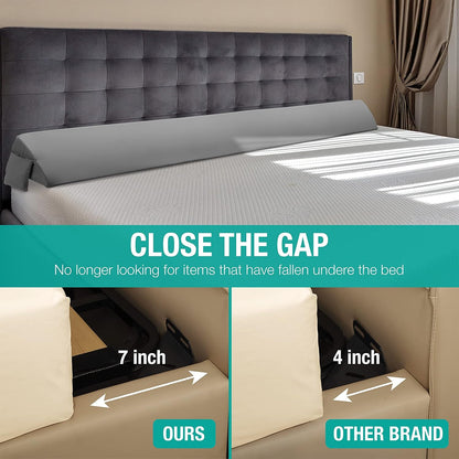 Vekkia 34" Extra-Long Wedge Pillow, 5.5" Bed Wedge Pillow for Sleeping,Gray