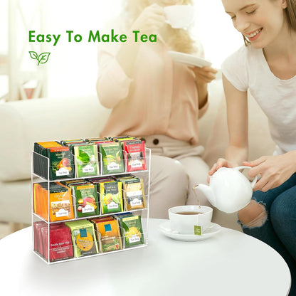 BEYGORM Acrylic Tea Bag Organizer for 216 Tea Packets