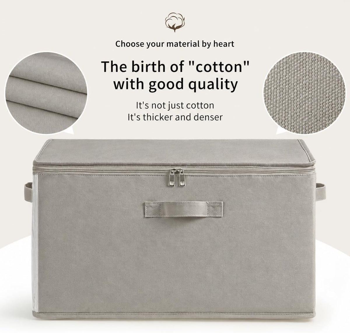 Canvas Comforter Storage Bags for Clothes & King Comforters, Natural