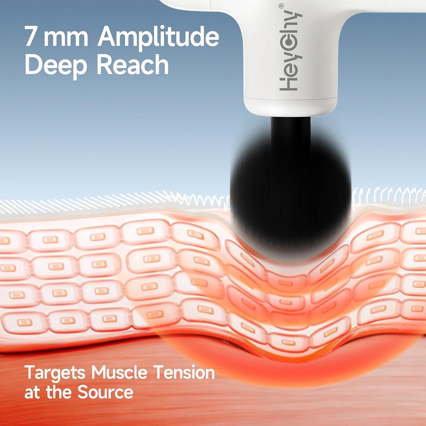 HEYCHY Super Mini Massage Gun Deep Tissue, Handheld Muscle Massager with 4 Heads, Percussion Travel Size Massager Gun FSA Eligible for Men Women Back Relief, Quiet for Home, Gym, Office, HSA, Black