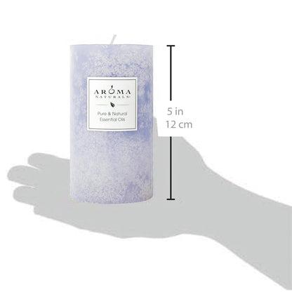 Aroma Naturals Essential Oil Tranquility Pillar Candle, 2.5" x 4", Lavender, 11 Ounce