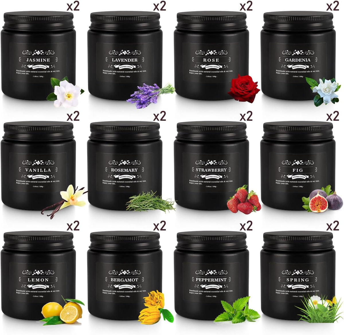 36 Pack Scented Candles Set for Home, Relaxing Stress Relief, Aromatherapy - Natural Soy Wax and Fragrance - Gifts for Women, Mom, Best Friend, Wife, Birthday