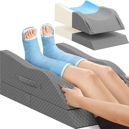 TranquilRelax Leg Elevation Pillows for After Surgery, Wedge Pillow, Grey