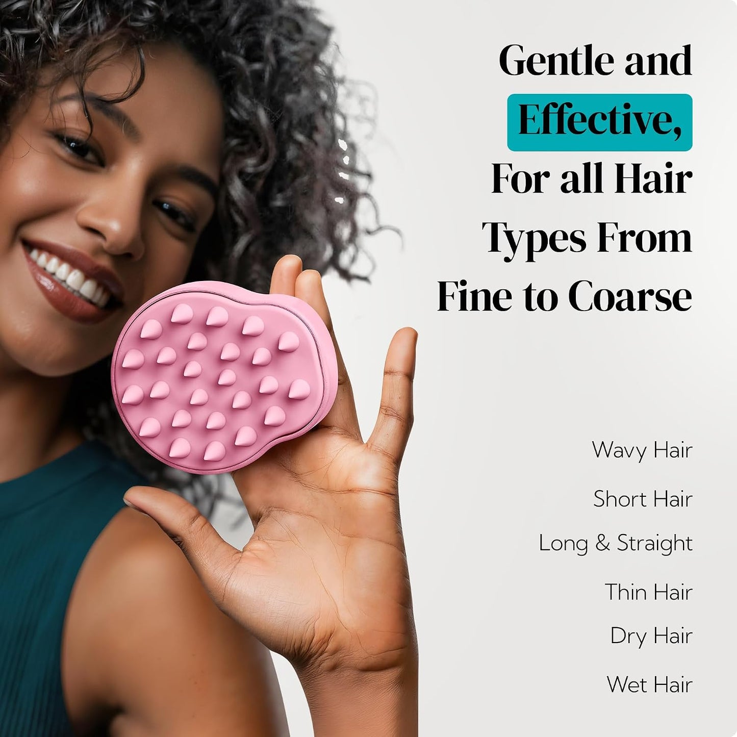 HEETA Hair Scalp Massager Shampoo Brush 2 Pack, Soft Silicone Bristles to Remove Dandruff, Waterproof Hair Scrubber for Both Wet Dry Use, Suitable for Men & Women (Green & Black)