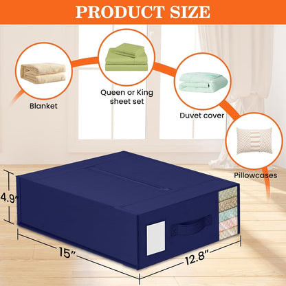 WOWBOX Bed Sheet Organizers and Storage,Closet Organizer Under Bed Storage