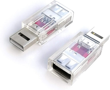PortaPow USB Data Blocker (White 2 Pack) - Protect Against Juice Jacking