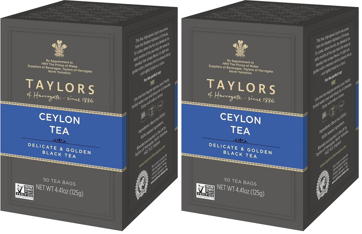 Taylors of Harrogate Pure Ceylon, 50 Teabags (Pack of 2)