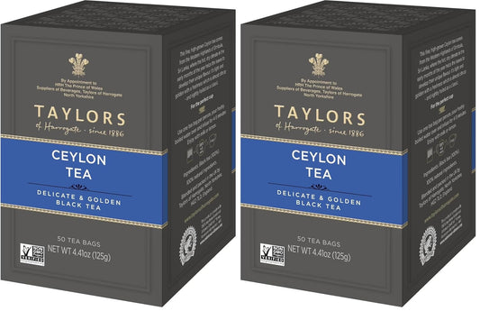 Taylors of Harrogate Pure Ceylon, 50 Teabags (Pack of 2)