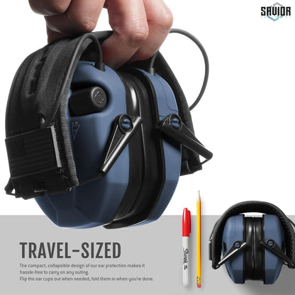 Savior Equipment Apollo Electronic Earmuffs For Shooting w/Gel Ear Pads, 24dB NRR, Noise Cancelling Ear Protection Headset