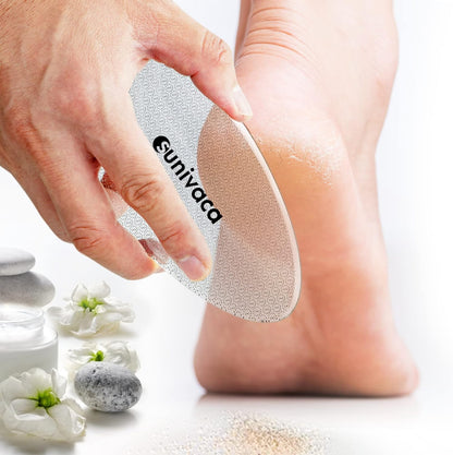 Glass Foot File Callus Remover for Feet, Heel Scraper, Pumice Stone, Diabetic Feet Scrubber Dead Skin Remover for Feet Professional Pedicure Tools | Diabetic Foot Scrubber | Nano-Glass | Safe, Effective Yet Gentle | Seamless ,Hygienic, Durable