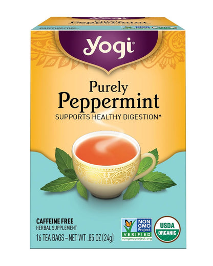 Yogi Purely Peppermint Tea 16BAGS NET WT 0.85OZ (24G)