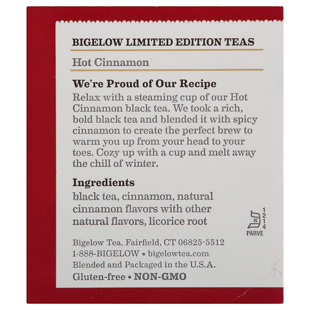 Bigelow, Hot Cinnamon Tea, 20 Count