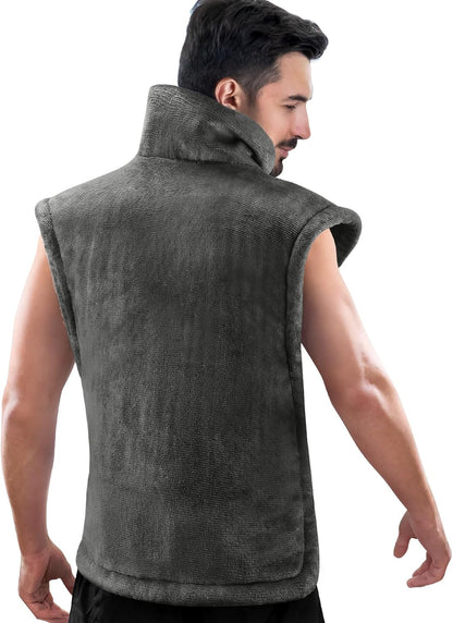 RENPHO Fathers Day Dad Gifts, Electric Heating Pad - 6 Heat Levels for Neck Shoulder and Back, Birthday Gifts for Women Men, Weighted Pad for Snug Fit, ETL Certified, FSA Eligible, 24"x33" Gray