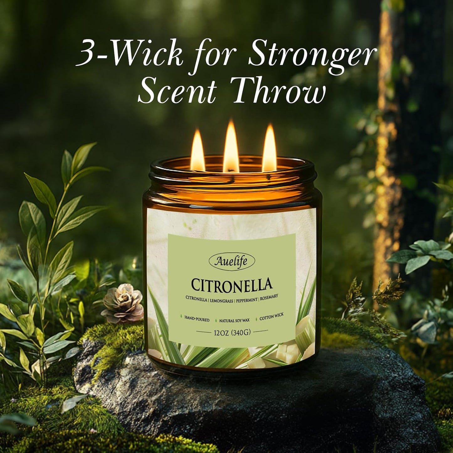 Scented Candles Set | Men Candle Set, Scented Candles for Home, Gifts for Men Aromatherapy Gift Set - 4 Pack Manly Gifts for Dad Fathers Day, Soy Candle of Leather/Smoke & Vanilla/Oak/Lavender
