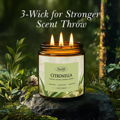 Scented Candles Set | Men Candle Set, Scented Candles for Home, Gifts for Men Aromatherapy Gift Set - 4 Pack Manly Gifts for Dad Fathers Day, Soy Candle of Leather/Smoke & Vanilla/Oak/Lavender
