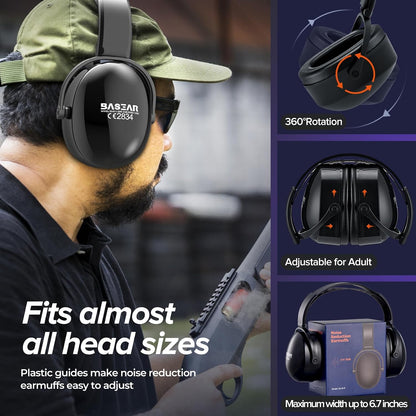 Ear Protection Headphones for Adults Kids, NoiseCancelling Headphones for Autism, Adjustable NoiseCancelling Ear Muffs, Earmuffs Hearing Protection, Effective Noise-Reducing Ear Muffs