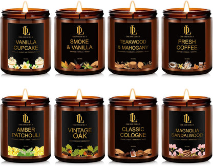 Scented Candles Set, 4 Pack Soy Candles for Home Scented, Candle Gifts for Women Men, 28oz 200 Hours Burn, Scents of Pineapple Cocktail/Coconut Vanilla/Pink Sands/Bahamian Breeze