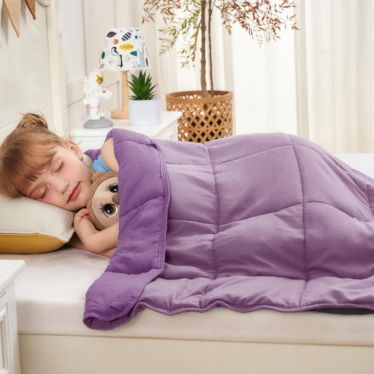 yescool Weighted Lap Pad 2 Pounds Weighted Lap Blanket, Space Plane Small Weighted Blanket, Weighted Throw Blanket Gifts for Travel Indoor Outdoor, 20"x30"