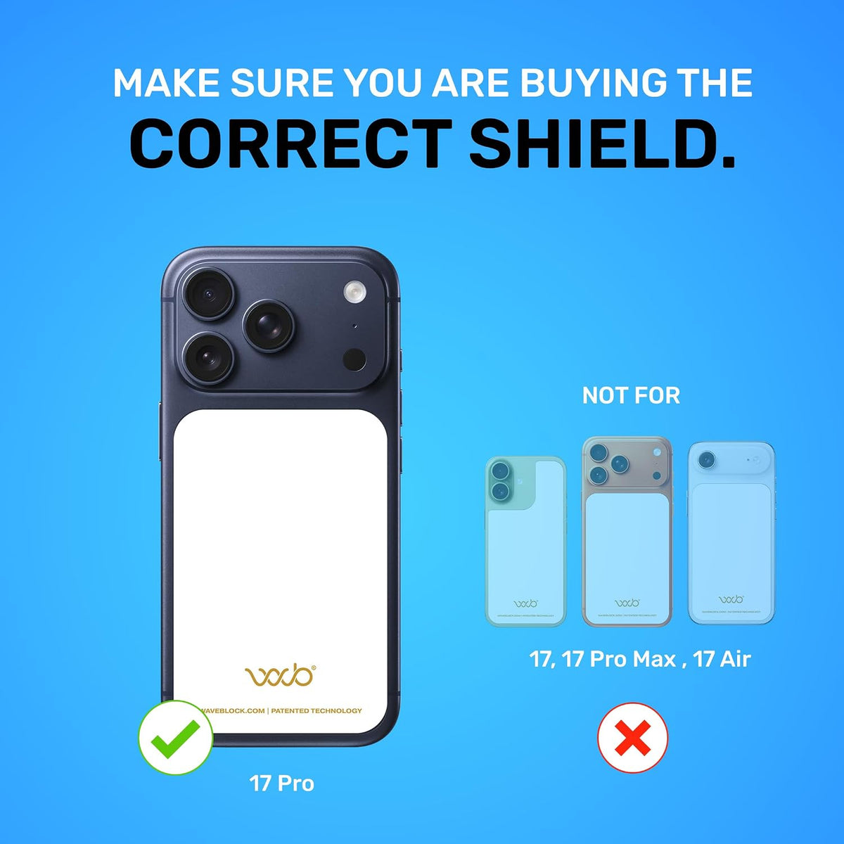 WAVEBLOCK EMF Blocker Sticker for iPhone 15 White