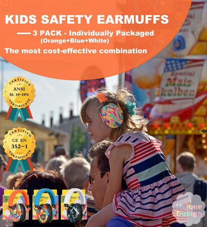 PROHEAR 032 Kids Ear Protection – Ear Muffs for Noise Reduction, 25NRR Noise Cancelling Headphones for Kids,Toddlers, Autism, Sensory Use, Hearing Protection – Orange