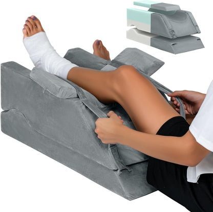 LightEase Memory Foam Leg Support and Elevation Pillow for After Surgery