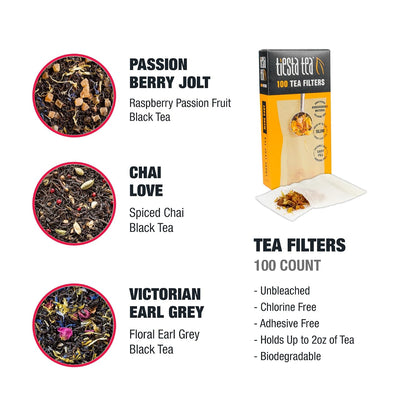 Tiesta Tea Premium Starter Loose Leaf Sampler Kit - Classic Tea Blends