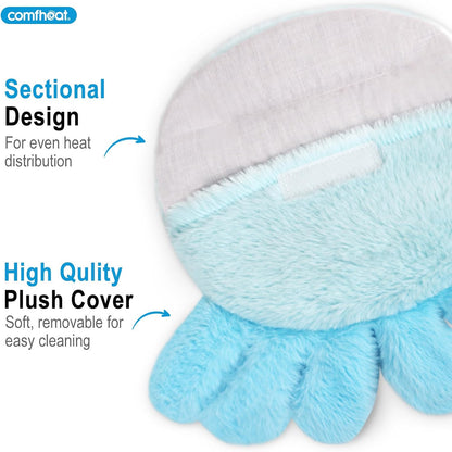 Microwave Unscented Heating Pad for Pain Relief, Moist Heat Pack Hot Compress for Period Cramps, Shoulder, Muscles, Cute Cloud Plush Heating Pad, Gift for Girl Women, with Washable Cover