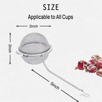 4Pcs 304 Stainless Steel Tea Infuser for Loose Leaf Tea, Extra-Fine Mesh Tea Strainer Ball, Tea Diffuser with Long Chain for Mug & Teapot, Reusable Tea Infusers for Herbal Tea & Spices
