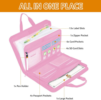 onvvippiv Important Document Organizer Folio Accordion File Organizer