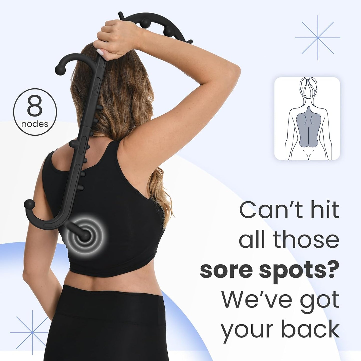 Ranarose Deep Tissue Back & Neck Massager for Body Muscle Pain Relief
