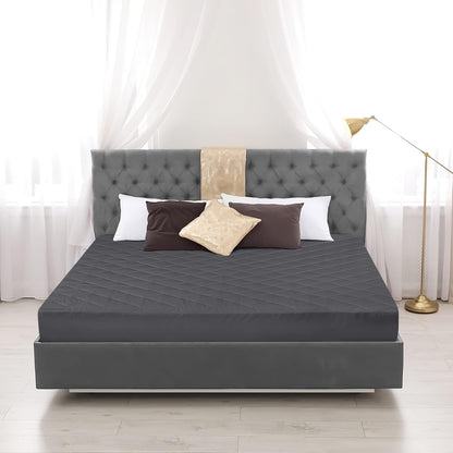 Quilted Fitted Mattress Pad, Queen Mattress Protector Topper with Deep Pocket Stretches up to 16 Inches, Machine Washable Mattress Cover by Utopia Bedding (White)