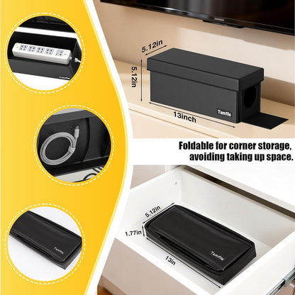 Tamfile Cable Management Box, Fireproof Foldable Cord Organizer and Cover