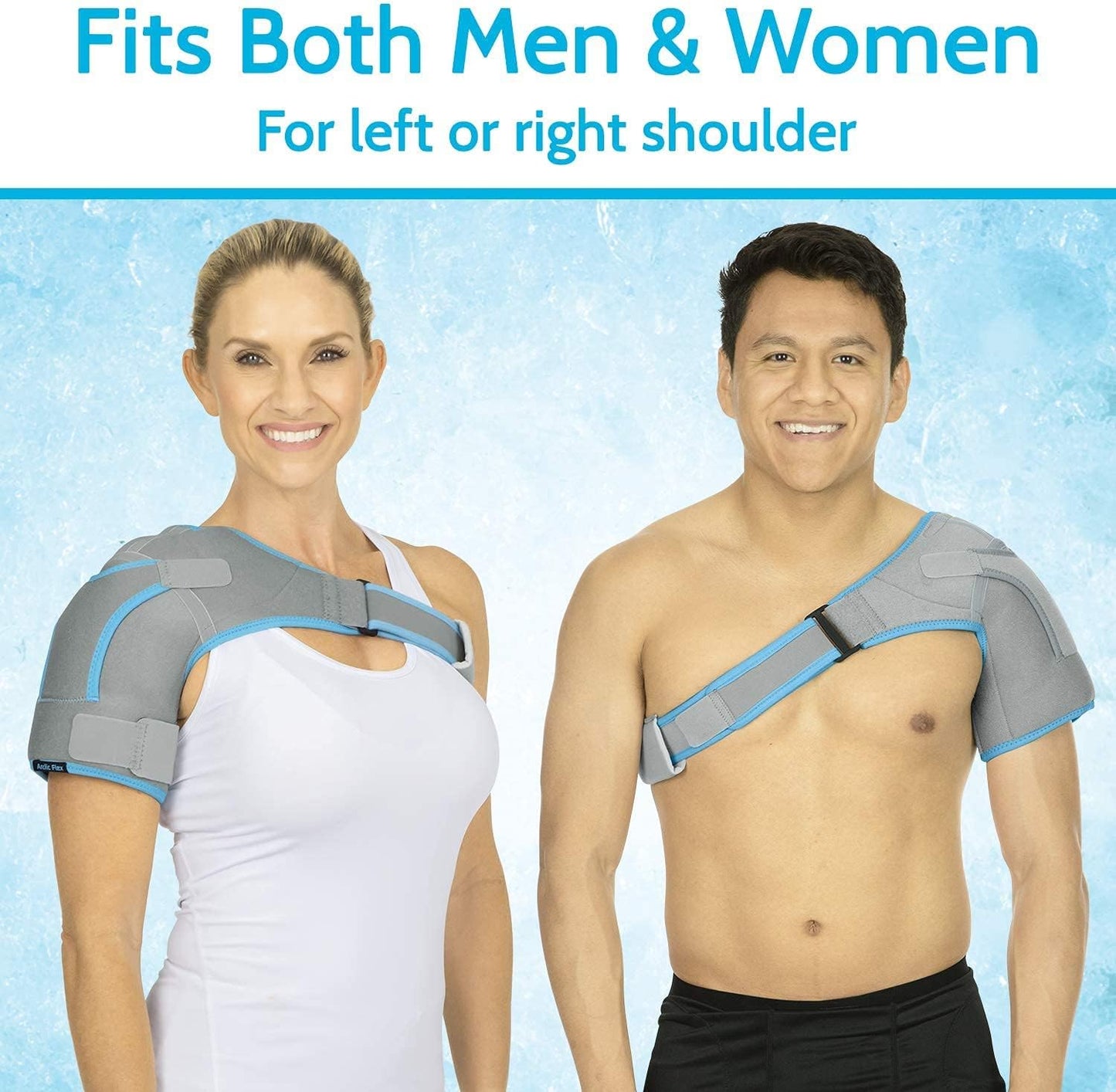 Arctic Flex Shoulder Ice Pack Brace - Cold Reusable Cool Gel Wrap, Hot Therapy - Immobilizer Compression Stability Support for Tendonitis, Dislocated Joint, Left and Right Rotator Cuff Arm Pain Relief