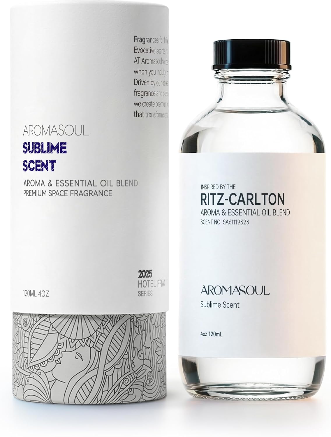 Hotel Diffuser Oil Inspired by Ritz-Carlton Scent - Premium Fragrance Oil No. SA61119323 for Ultrasonic and Waterless Diffuser - 120 mL, 4 fl oz