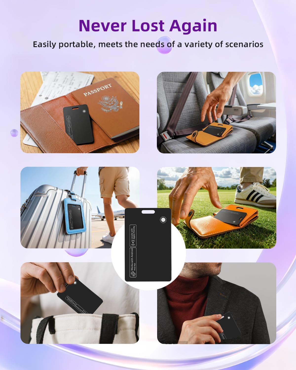 Wallet Tracker Card, Bluetooth Tracking Card (iOS & Android)